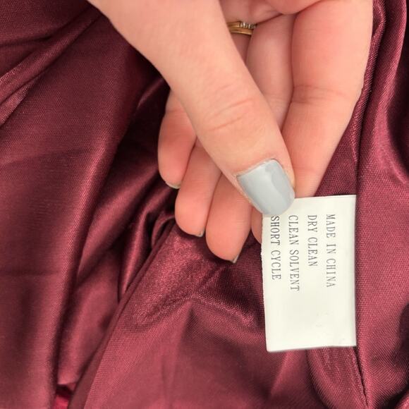 Revelry Gwen Burgundy Red Velvet Maxi Dress - Picture 5 of 6